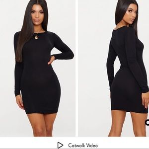 Basic Black Jersey Long & Short Sleeve Bodycon Dress bundle